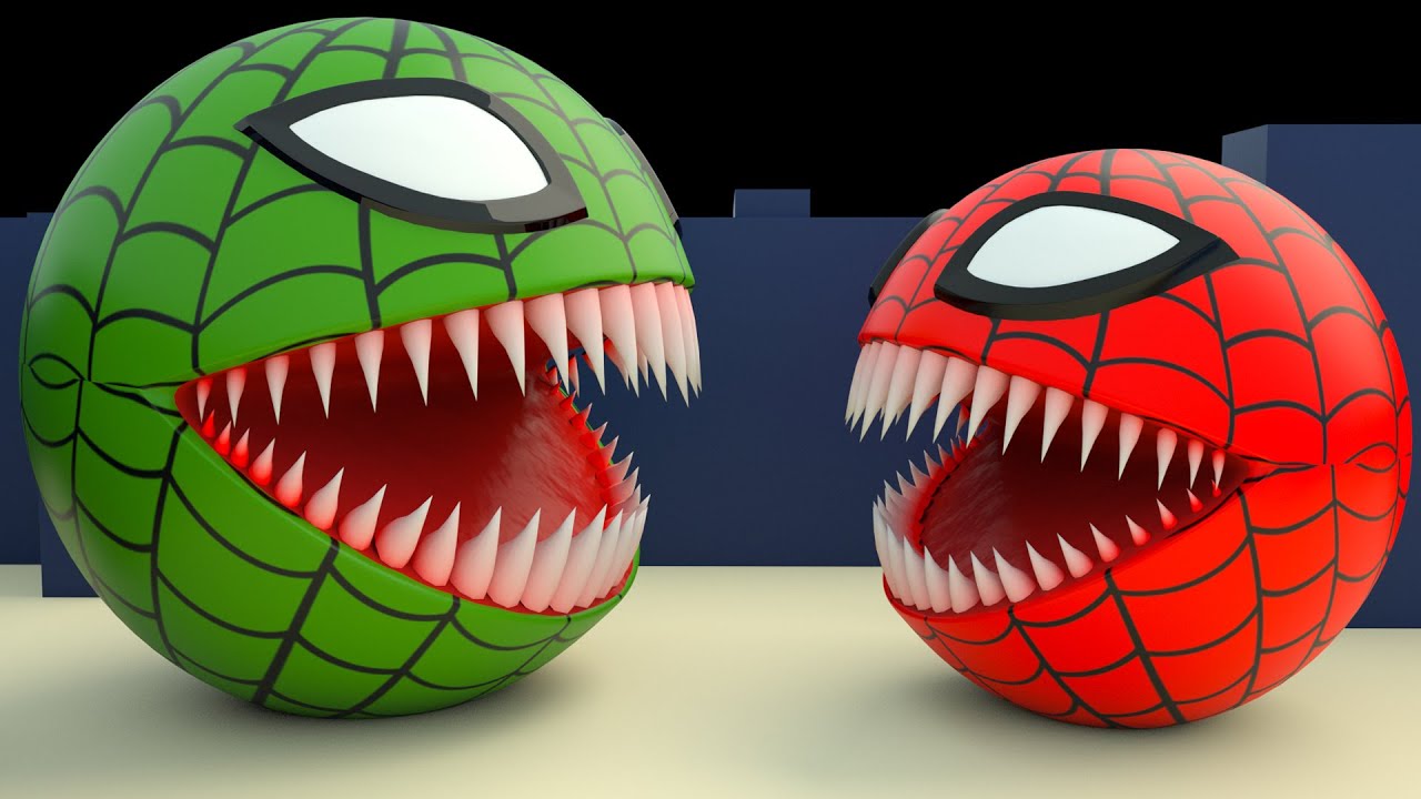 Spider Pacman Vs Red Monster Pacman Part 2
