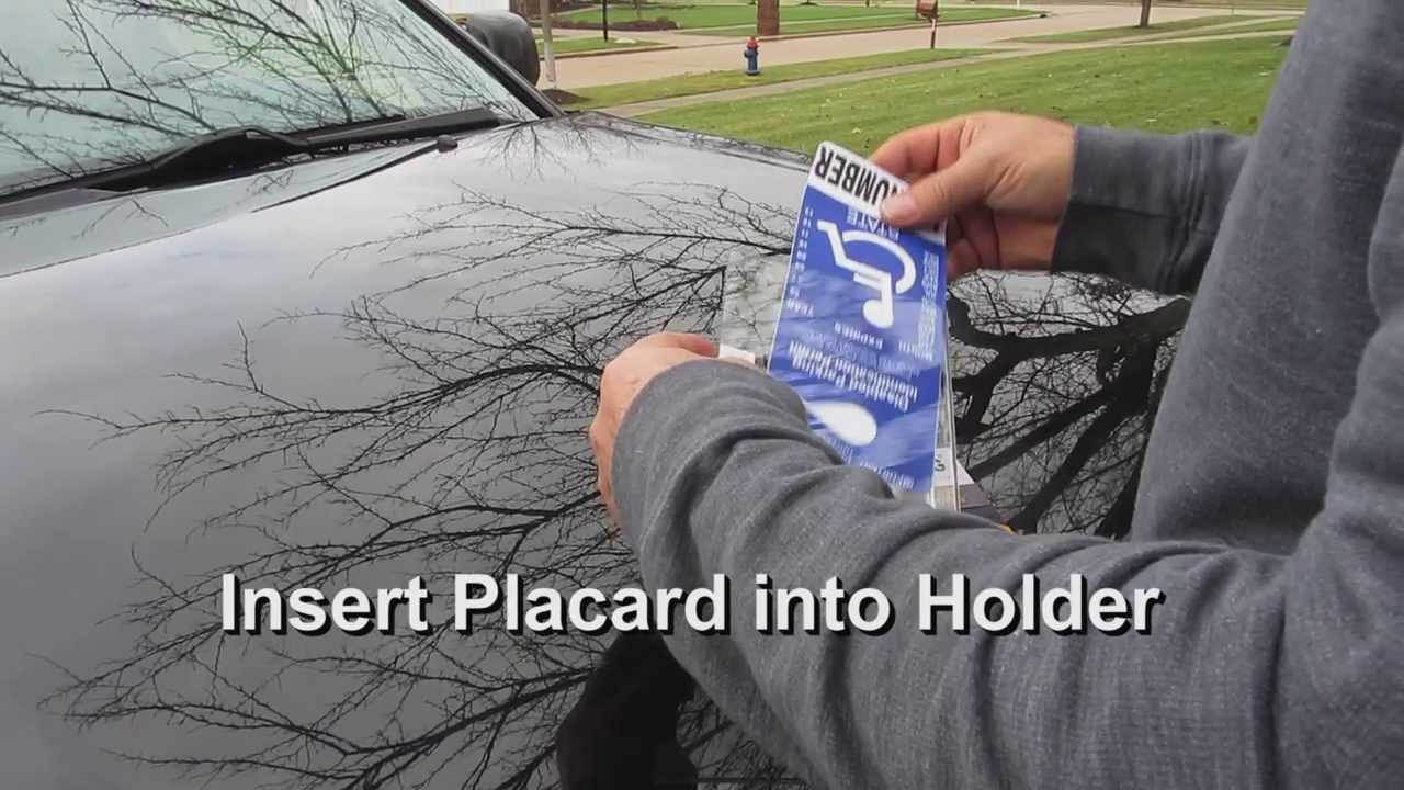 VisorTag&reg; Horizontal Handicap Parking Placard Holder & Protector