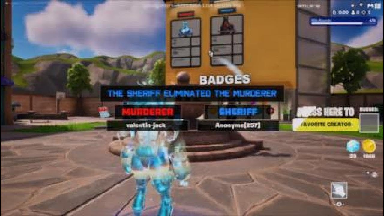 Je teste le among us de fortnite.