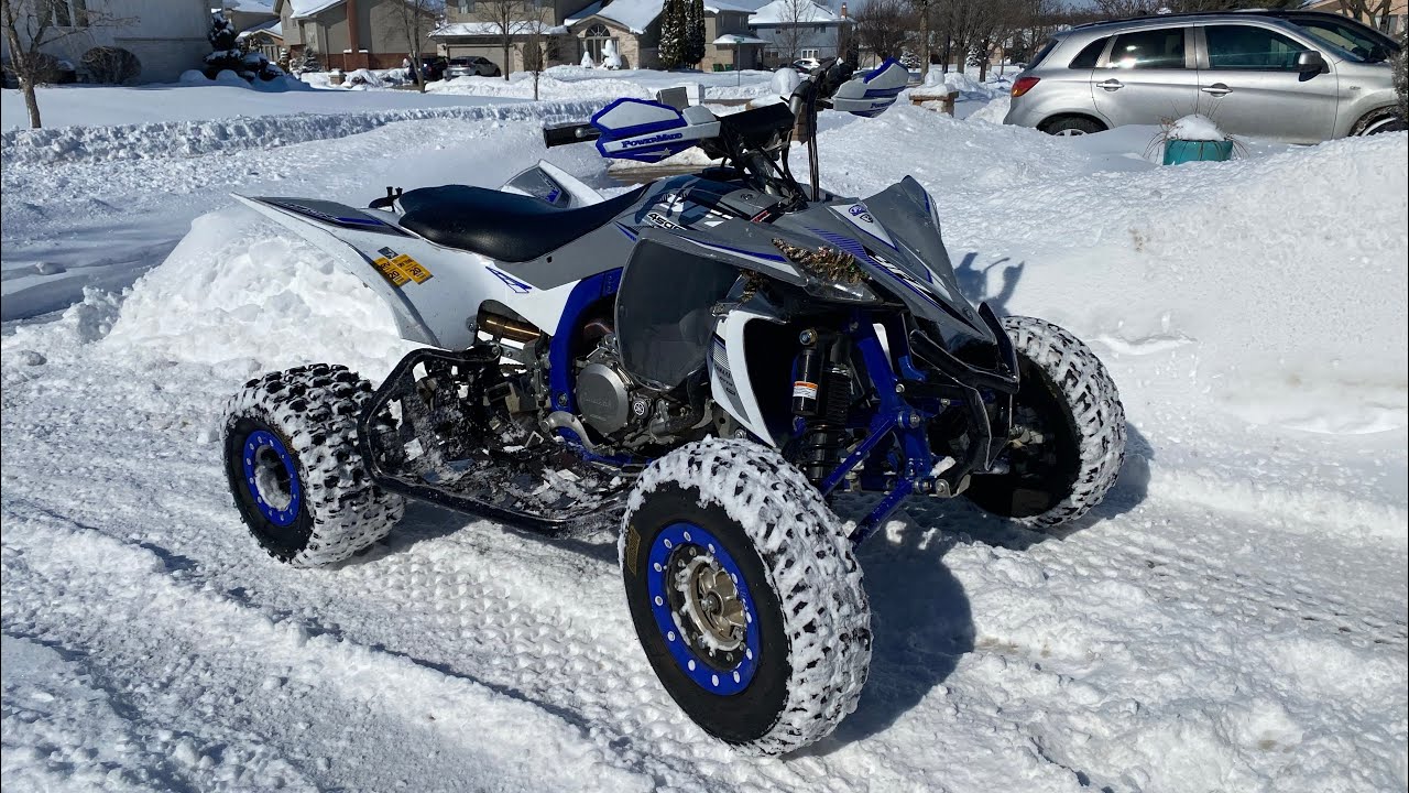 Yamaha YFZ450R Snow Ride!!