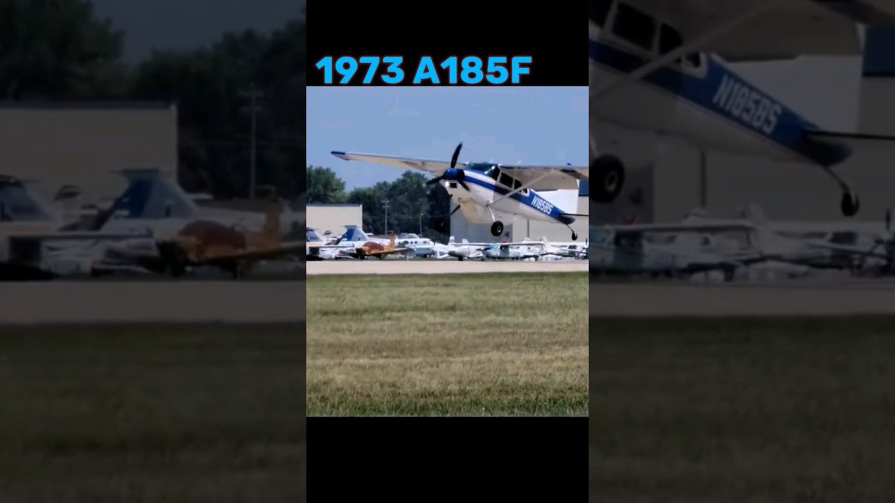 Cessna 185 Skywagon Landing Oshkosh #airplanes #cessna #flying