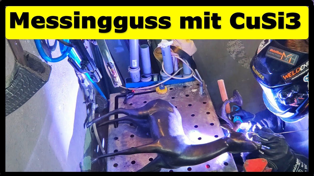 Messing Guss mit CuSi3 schwei&szlig;en | Wie repariert man einen Hirsch?