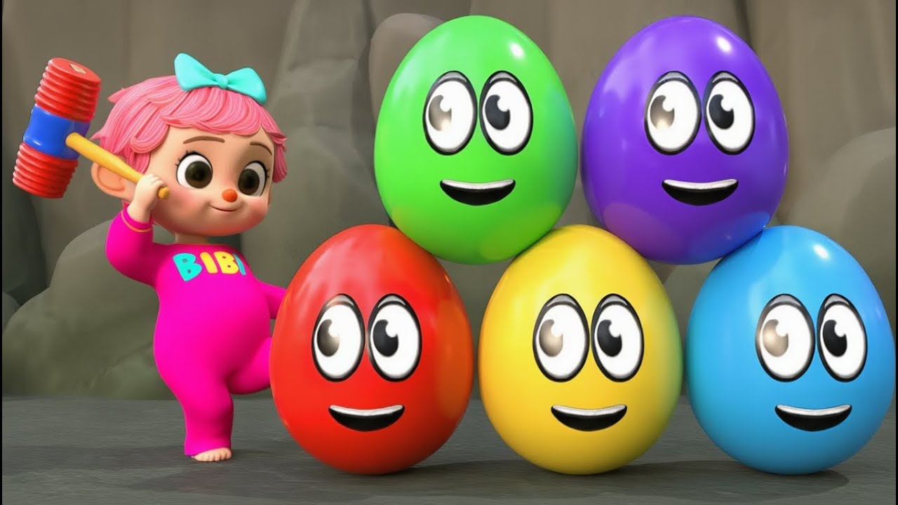 Mix de canciones infantiles aprendiendo Colores con Bibi 🌈  Huevos Sorpresa