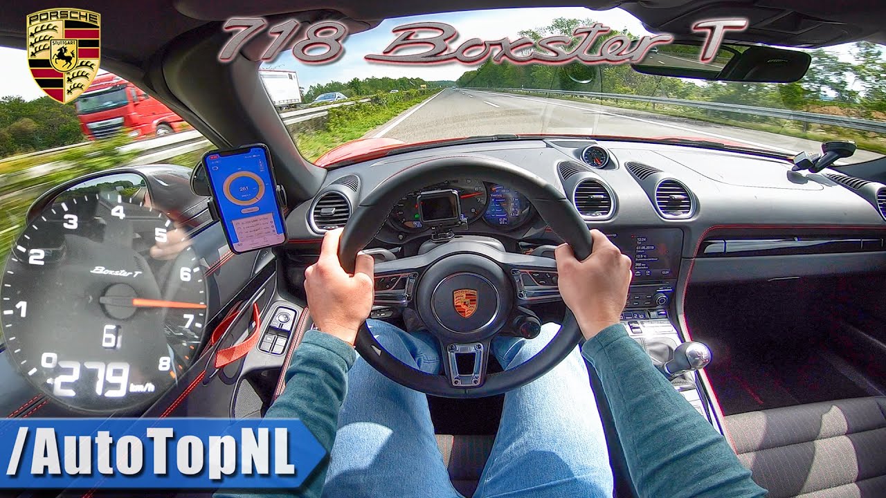 NEW! Porsche 718 Boxster T AUTOBAHN POV 279km/h TOP SPEED by AutoTopNL