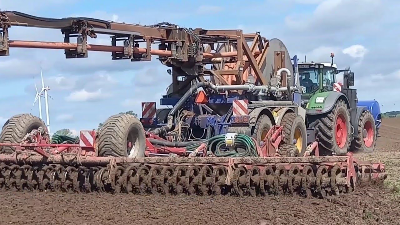 Gut Hohen Luckow Gülle verschlauchen/einarbeiten Fendt 1050 Agrometer SRS 1500-Horsch Jocker 12Rt