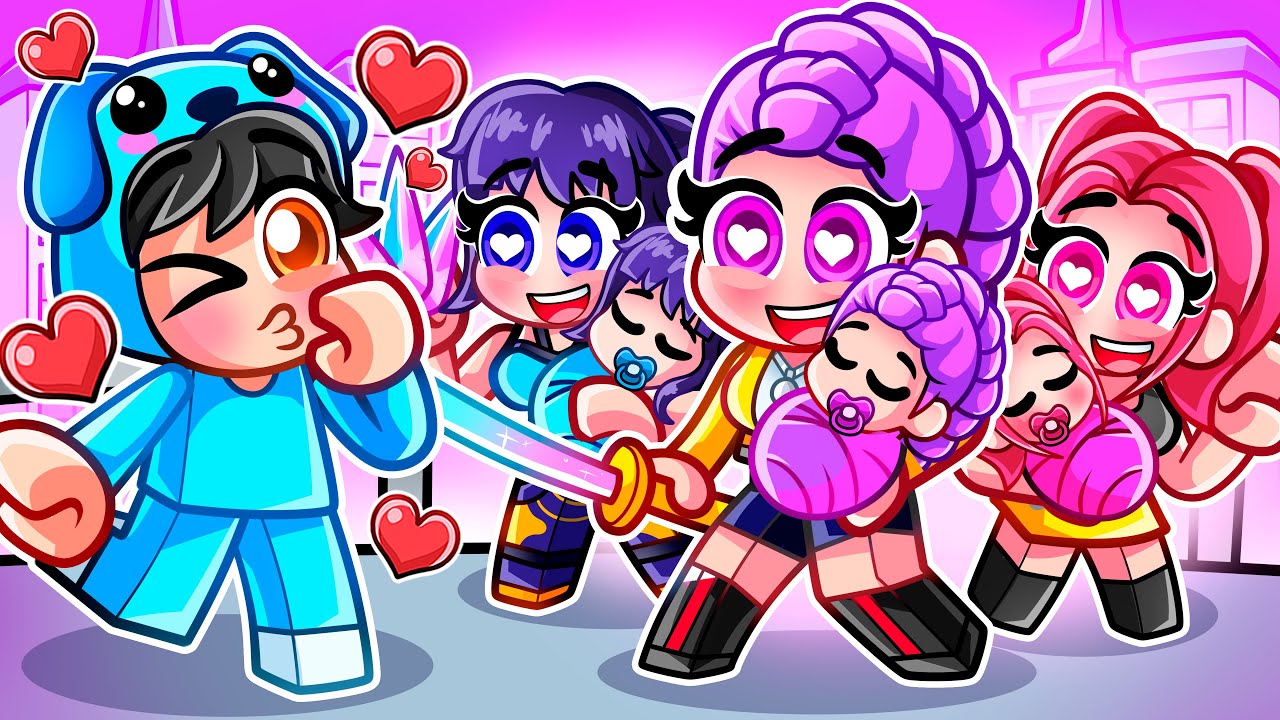 Having a HUNTRIX FAMILY in Roblox!