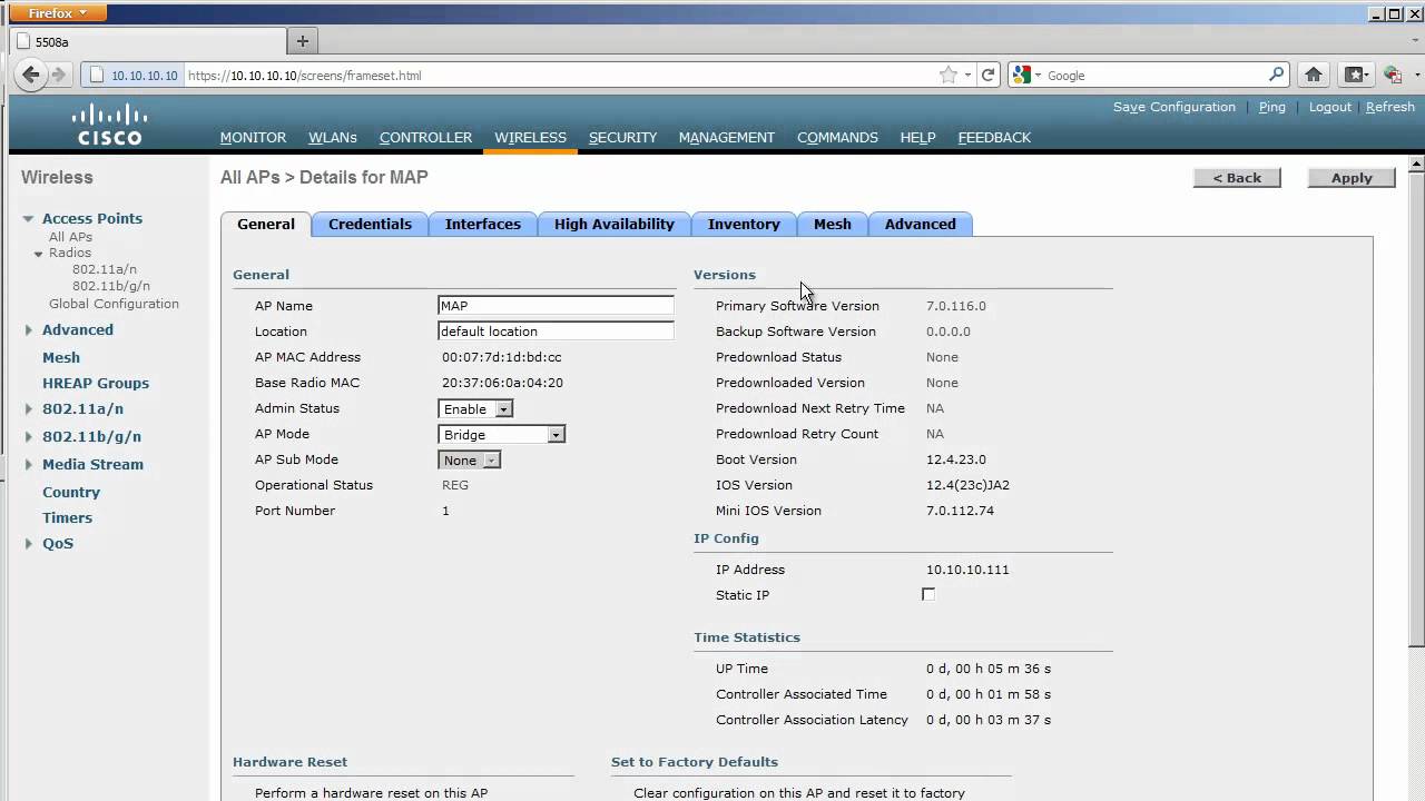 CCIE Wireless v2: mesh configuration basics
