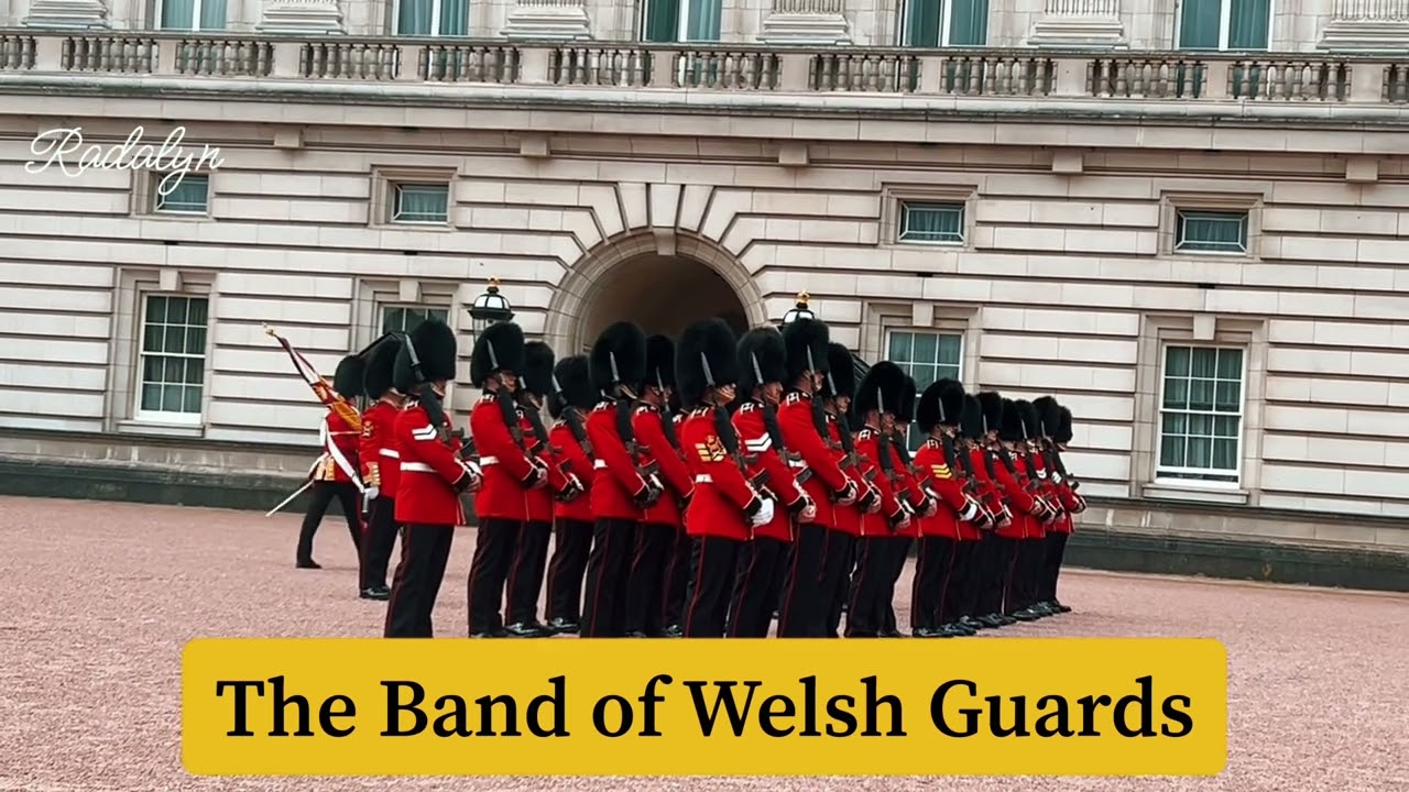 The Pride of Wales! Welsh Guards Band Formation Before the March Back to Wellington Barracks
