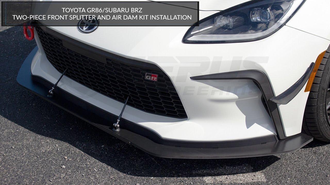 Toyota GR86/Subaru BRZ Two-Piece Front Splitter and Air Dam Kit Installation