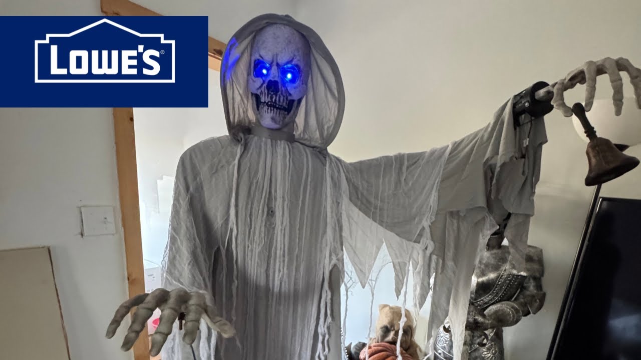 6ft ANIMATED GHOST/Nightmare Specter Bell Ringing Ghost Animatronic 2025 Lowe's Unboxing & Demo 