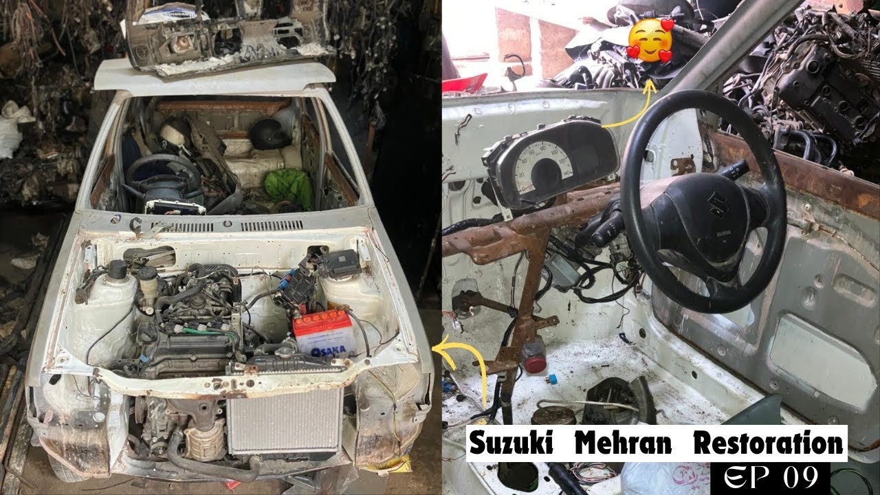 Mehran Restoration Ep 09 || Automatic Engine With Alto 2020 Model Digital Meter In Suzuki Mehran ✈️😲
