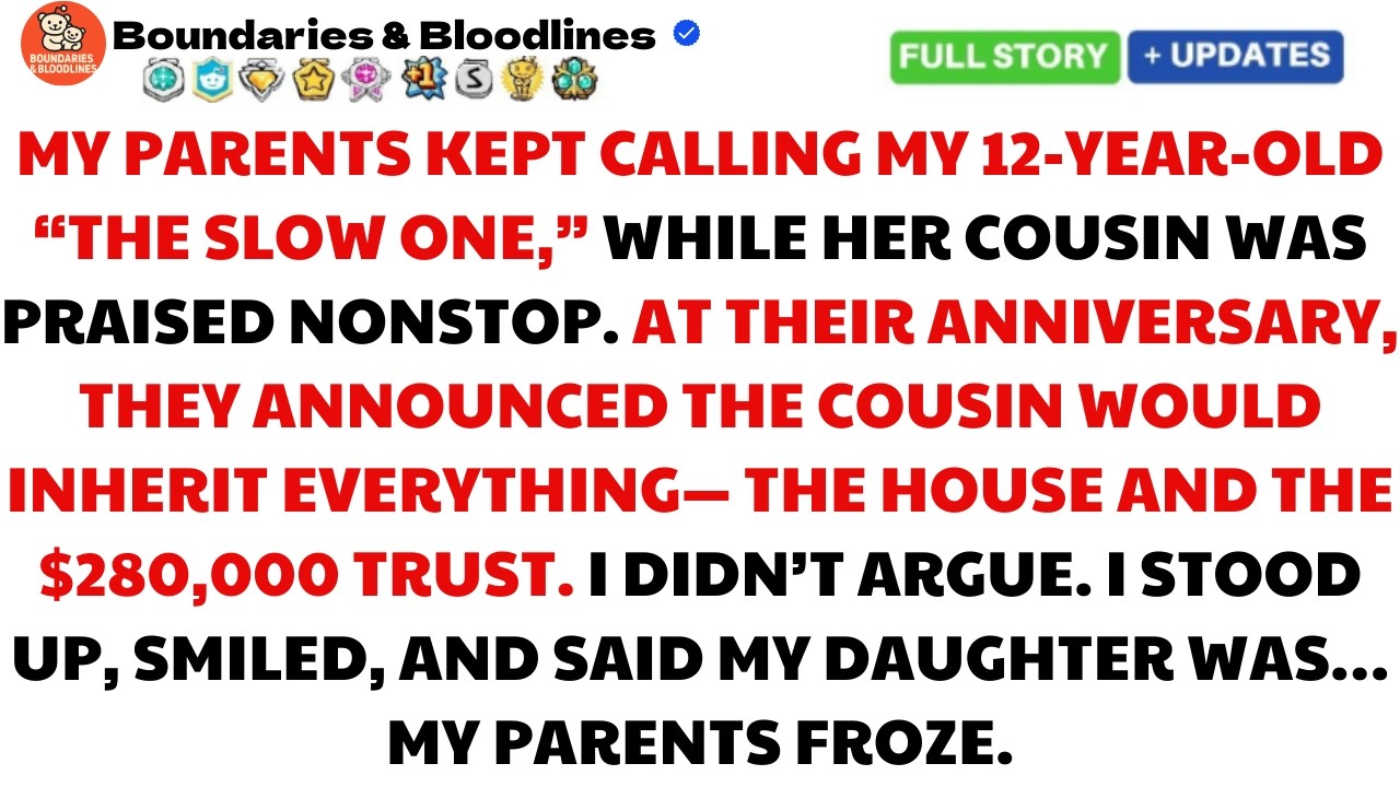My parents kept calling my 12-year-old “THE DUMB ONE,” while her cousin got celebrated and...