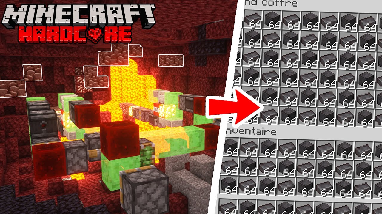 J'ai construit une FERME &agrave; NETHERITE sur Minecraft Hardcore !