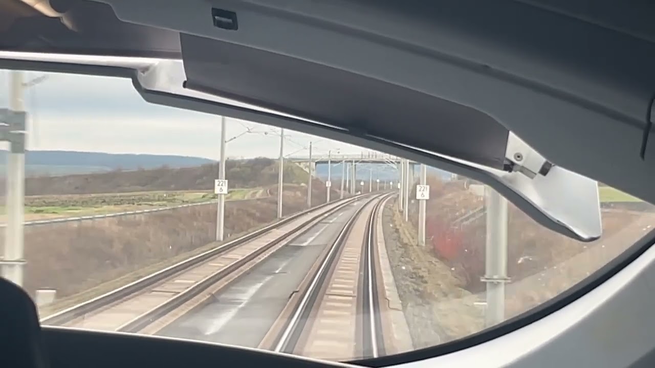 300 Km/h  Panoramascheibe ICE 3 BR 403 als ICE 1006 Sprinter von Erfurt Hbf nach Berlin Hbf (Tief)