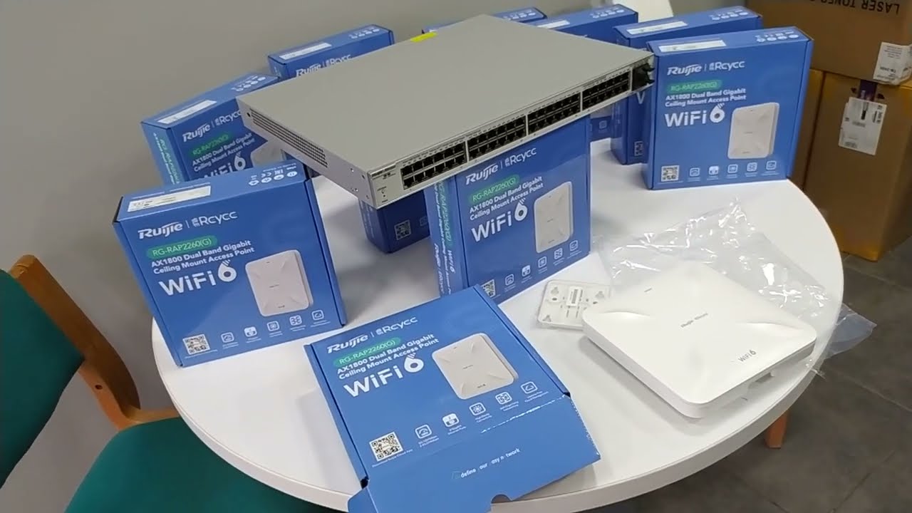 Ruijie Reyee Network Projesi Access Point ve Switch Kutu Açılımı
