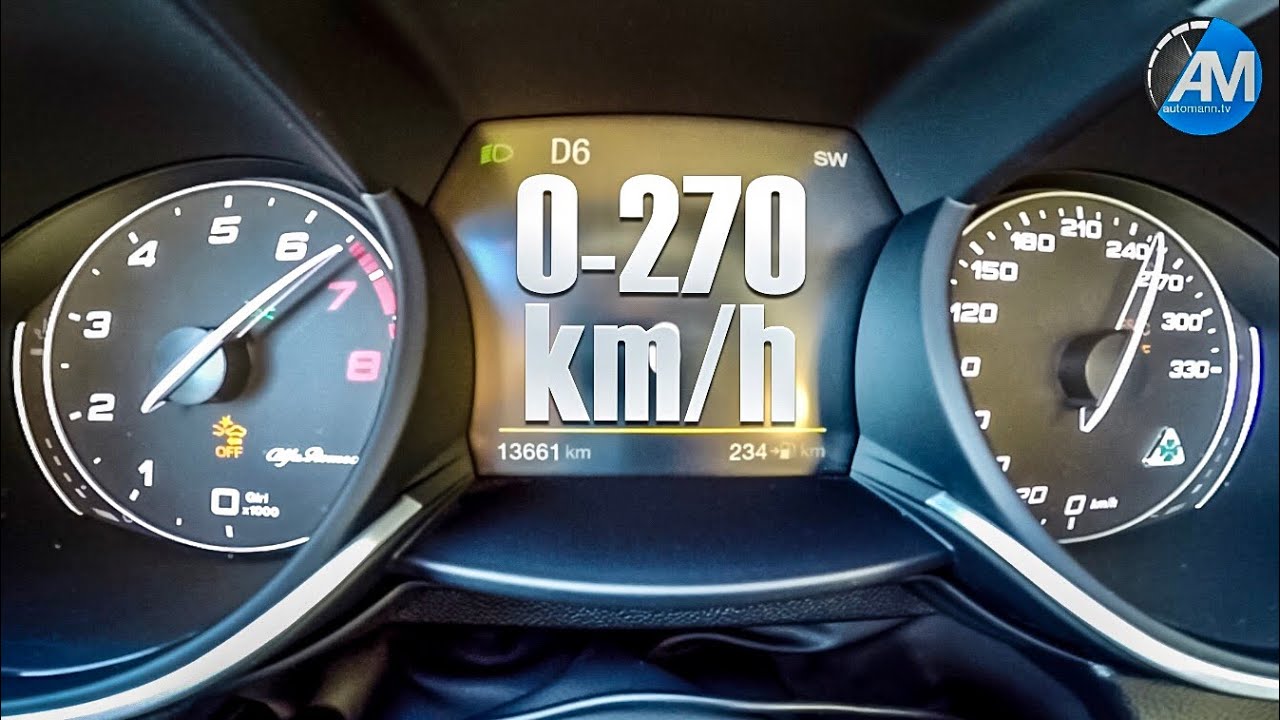 Stelvio Quadrifoglio (510hp) - 0-270 km/h acceleration🏁