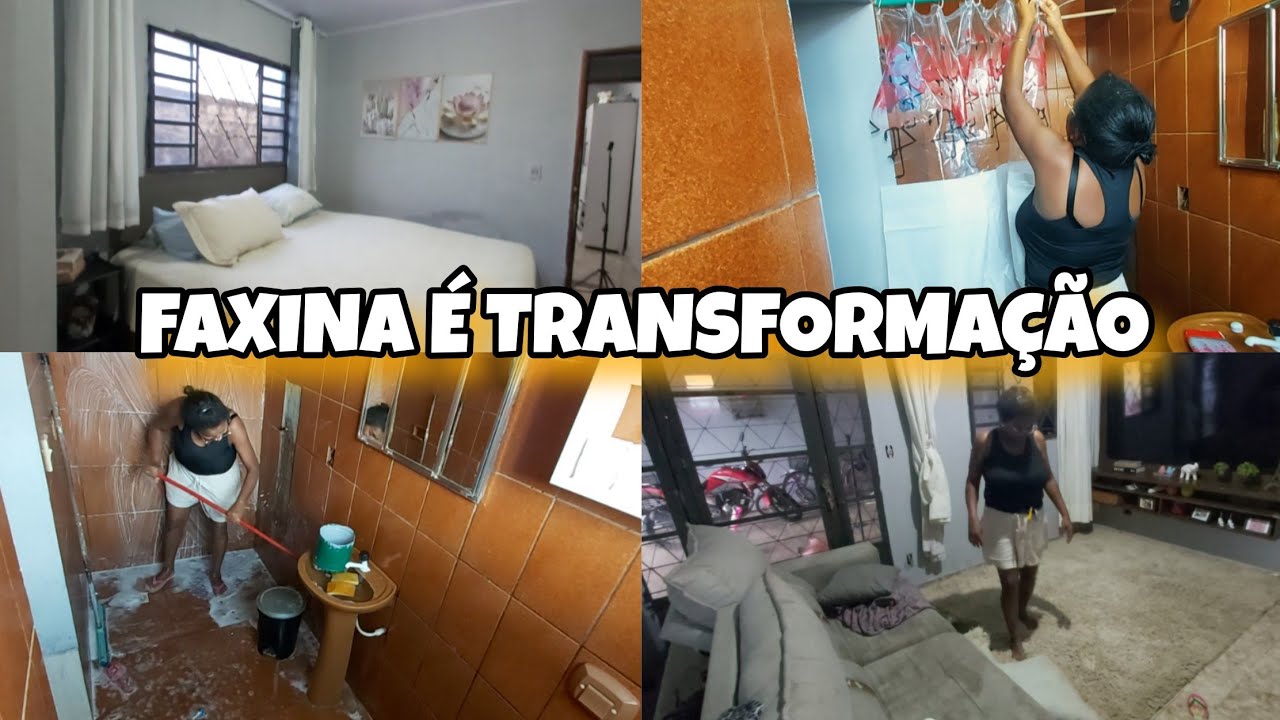 FAXINA PESADA NA CASA NOVA FIZ UMA TRANSFORMAÇÃO no meu quarto 