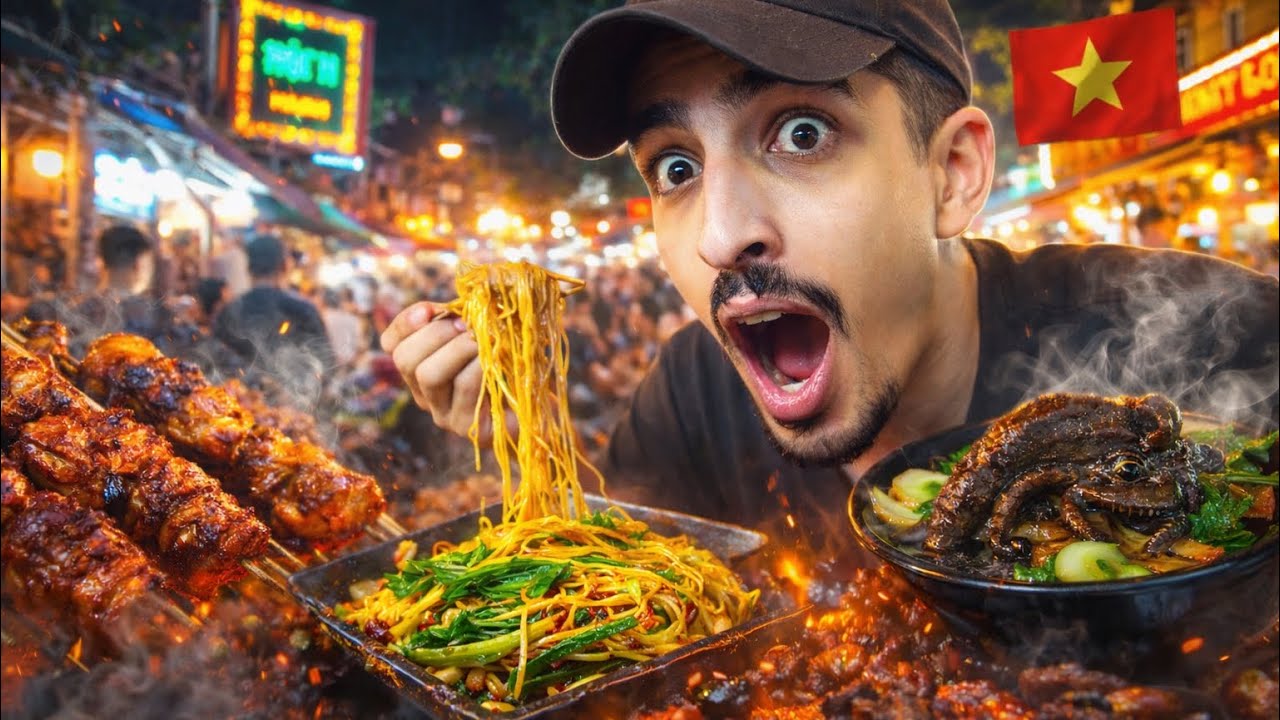 تجربة اكل الشوارع في فيتنام لاول مره! 😮🇻🇳