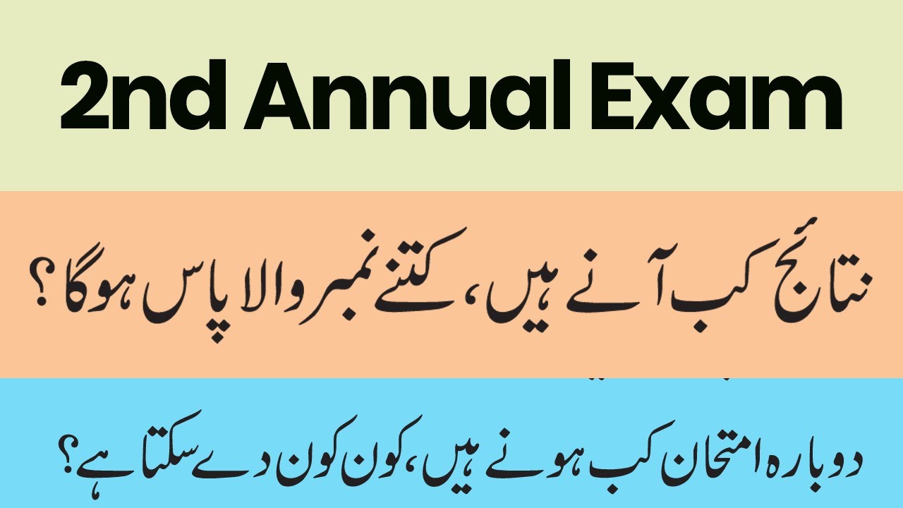 10th, 9th Class 2nd Annual Exams 2022 - 12th,11th  Class 2nd Annual Exams 2022 Date