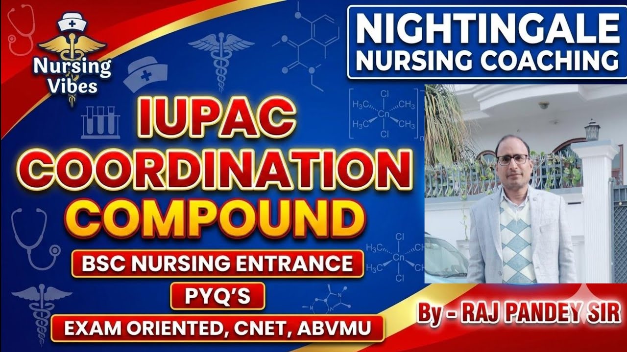 IUPAC COORDINATION COMPOUND BSC NURSING ENTRANCE CNET