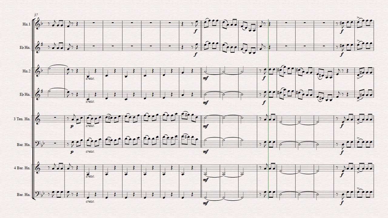 Beethovens 5th Symphony - 1st Movement - Horn Quartet - Arrangement: Thomas H. Graf