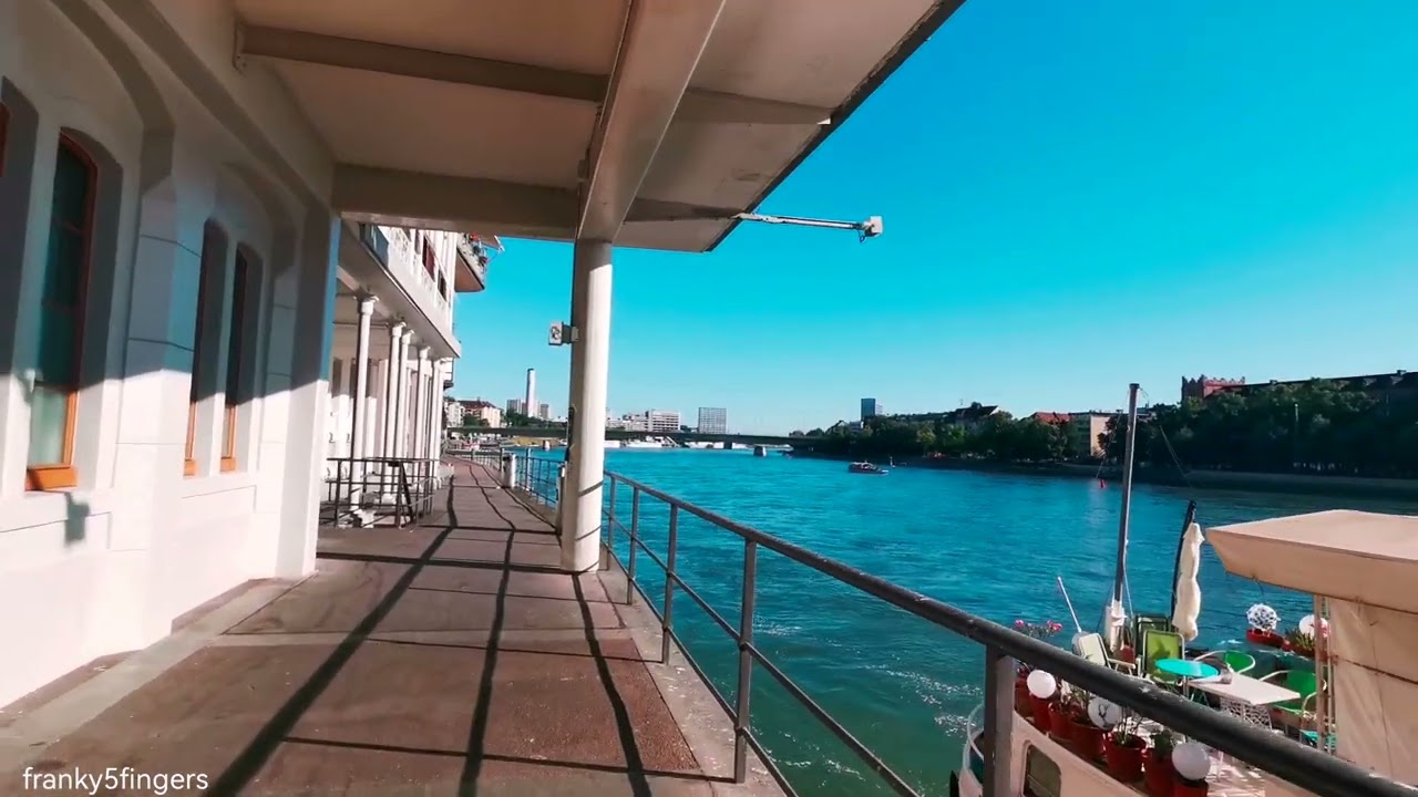 Am Basler Rhy🇨🇭 (Rhein) Von der Schiffl&auml;nde zur Klingentalf&auml;hre. #4k