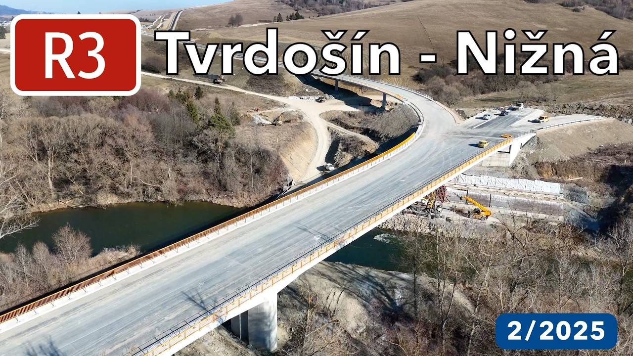 Výstavba R3 Tvrdošín - Nižná (február 2025)