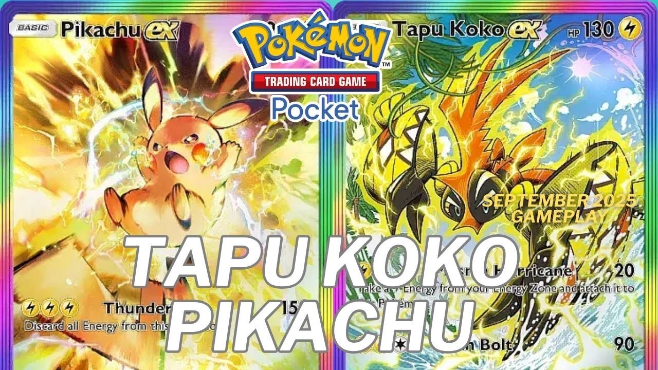 Tapu Koko ex & Pikachu ex Deck | September 2025 Pokemon TCG Pocket Gameplay