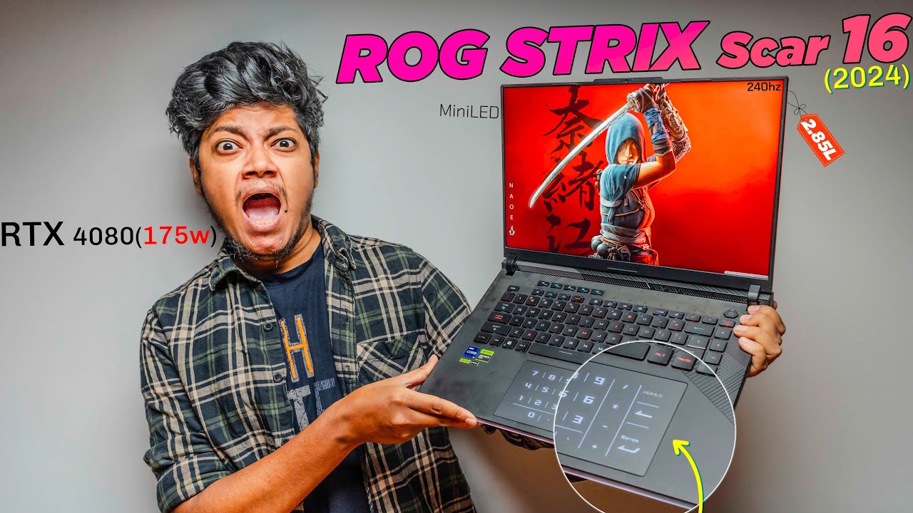 Asus ROG Strix Scar 16 (2024) Review | i9 14900HX RTX 4080  | 2.85 Lakh Most Powerful Gaming Laptop😵