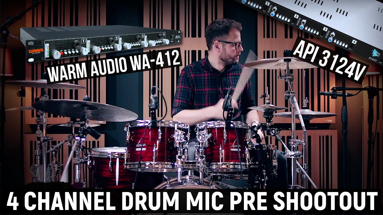 API 3124V vs Warm Audio WA-412 mic preamp comparison recording Sonor drums