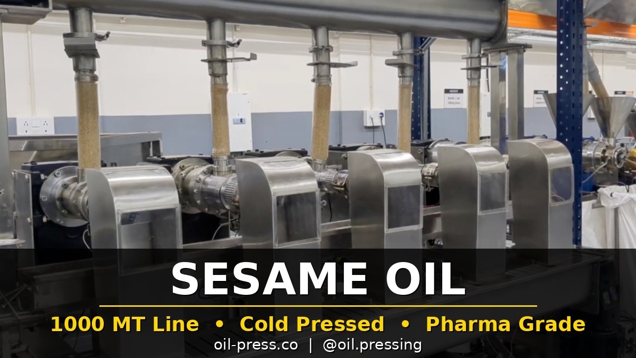 Organic Sesame Seed Oil Extraction Machinery. Cold Press Oil Machinery