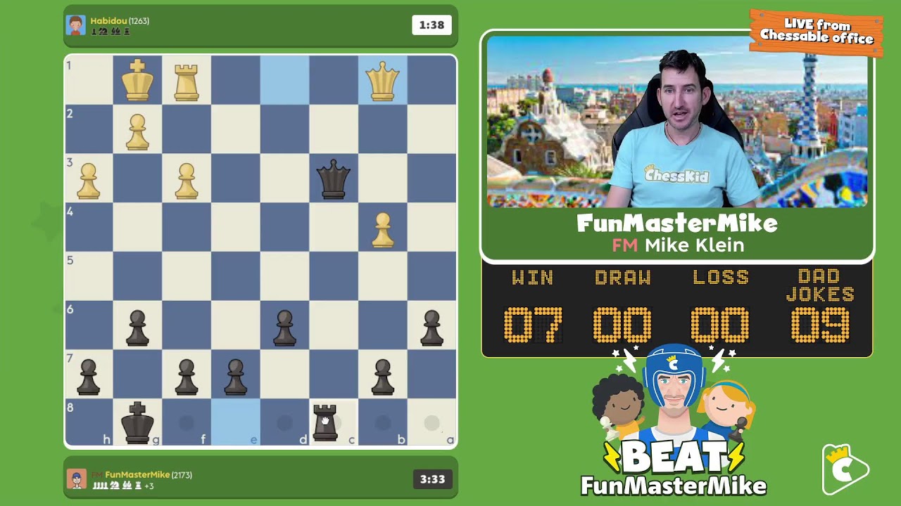 LIVE from Chessable Office! | Beat FunMasterMike