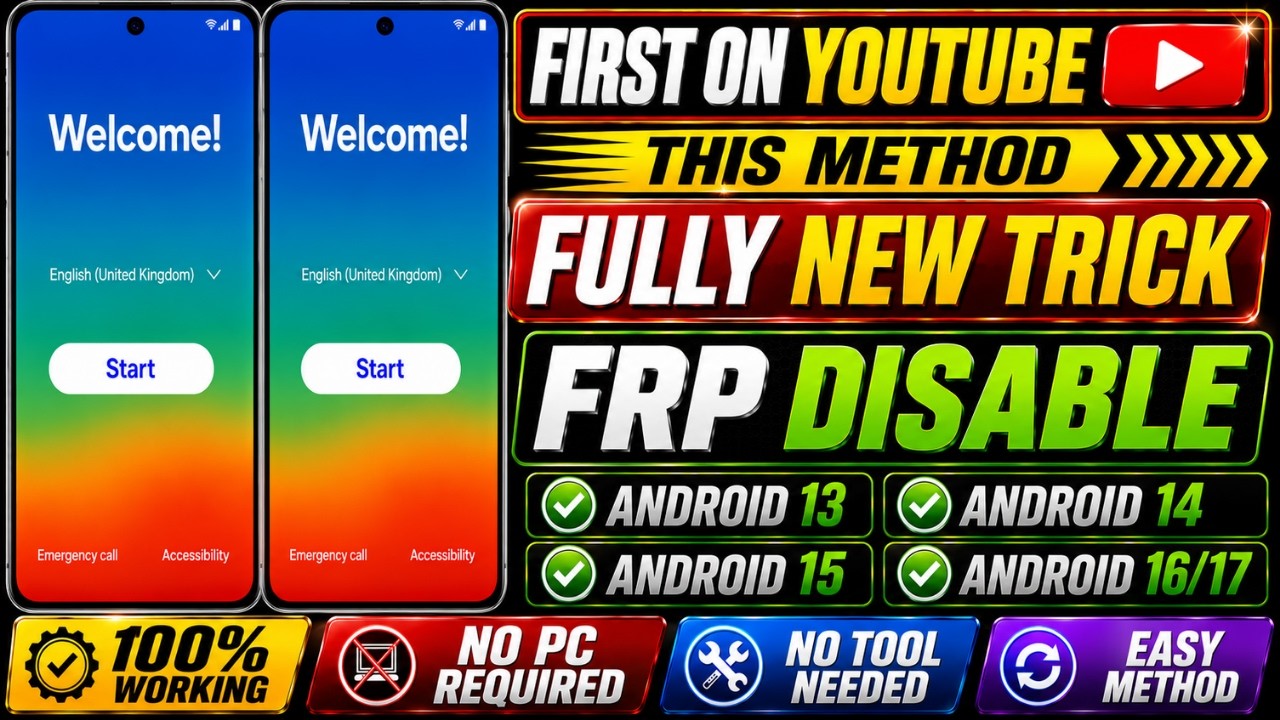 (Youtube First )Samsung Frp Bypass | Android 13-14-15-16 | Auguest Patch | 100%Working| No PC Trick