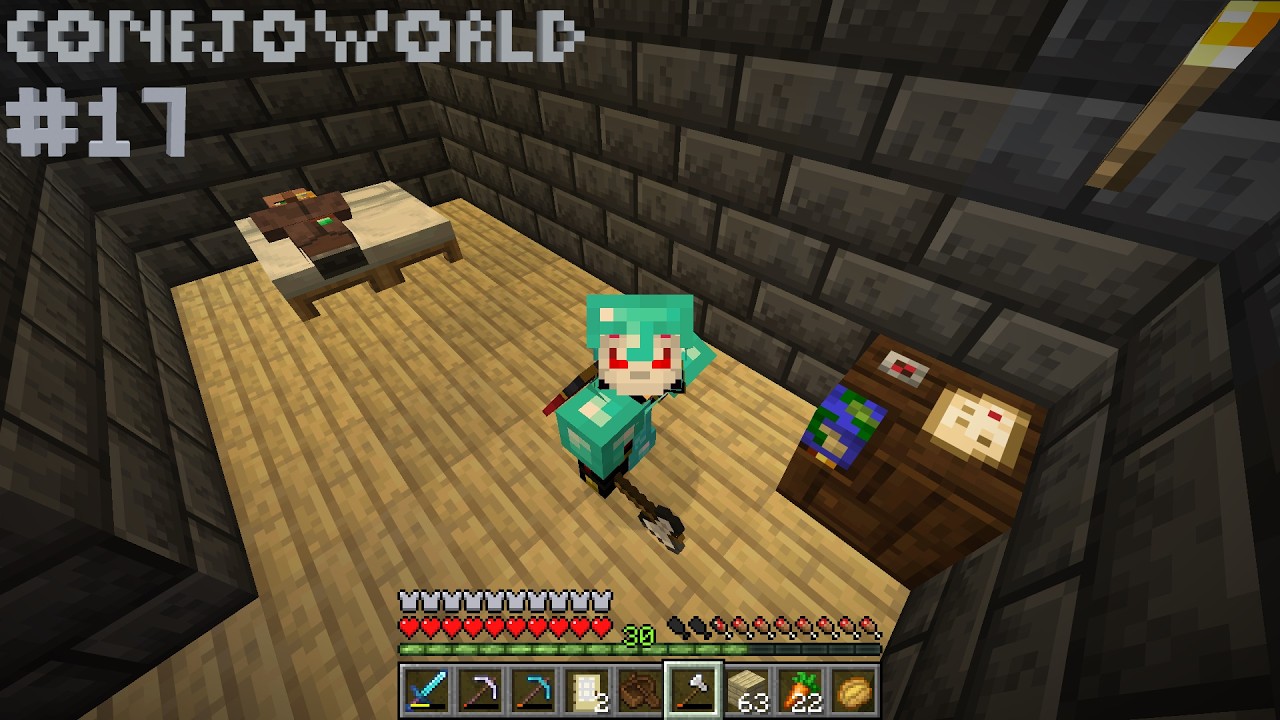 Construccion de la aldea + Primer habitante | ConejoWorld #17