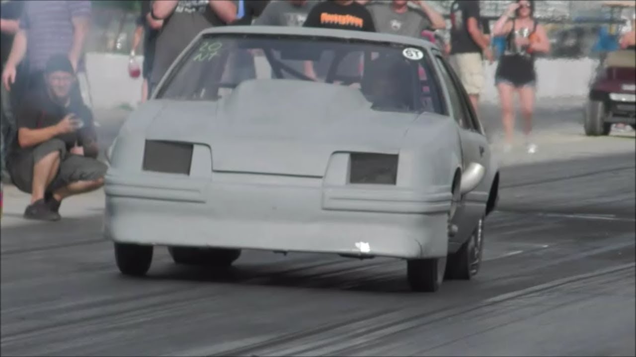 Ryan Hendrickson turbo mustang test hit at Armageddon