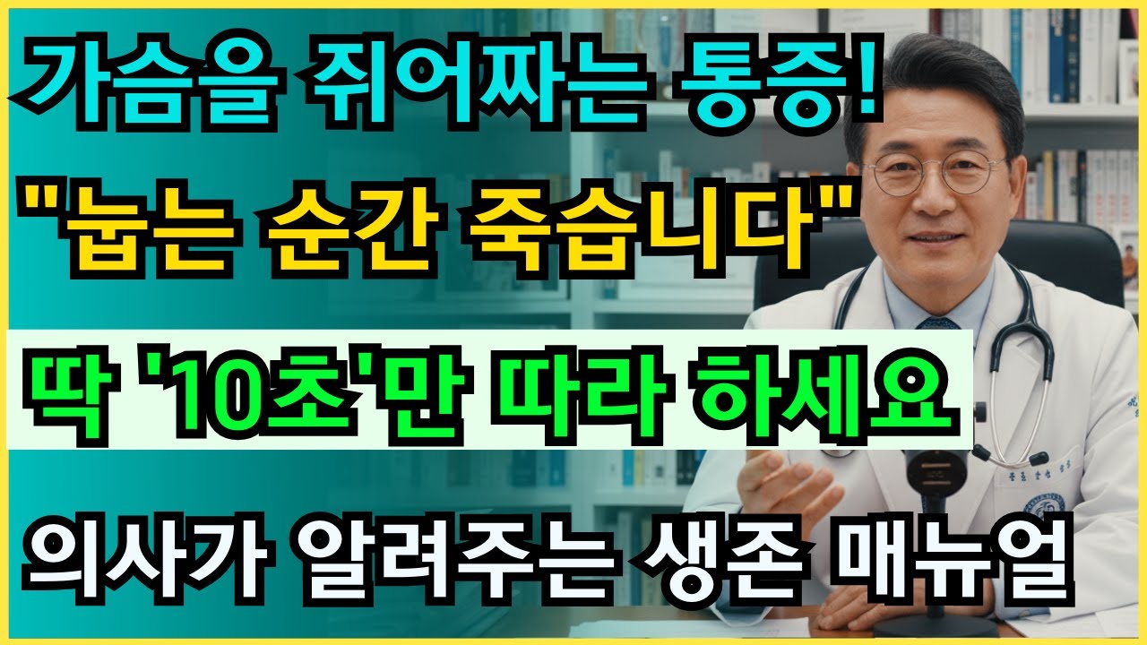 [긴급] 흉통이 올 때 절대 눕지 마세요! 혼자서 심장마비를 살려낸 '기적의 10초' #심장마비 #골든타임