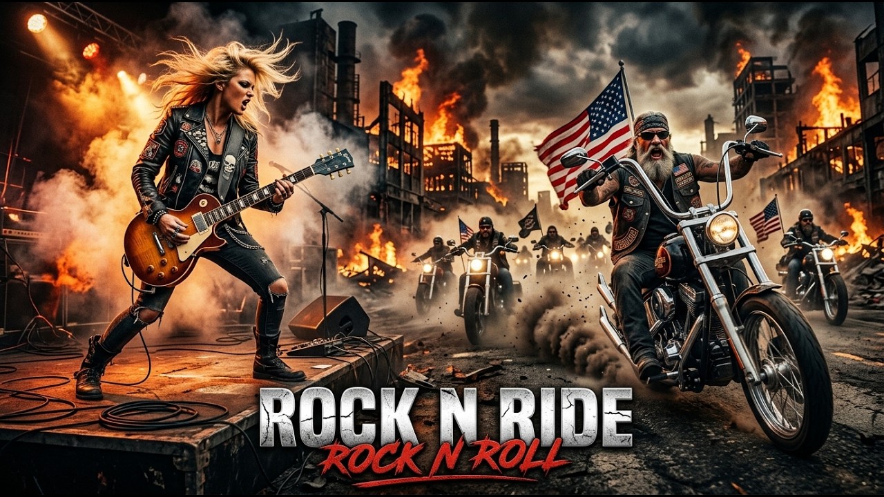 Best Music Rock N Roll 🎸 Rock N Ride 🔥 Asphalt Fury | Rock N’ Roll Across the Highways 🇺🇸