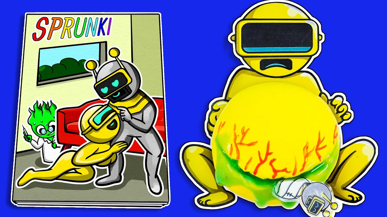 Making INCREDIBOX SPRUNKI Game Book 📚 (➕ Garnold Girl Pregnant  Squishy Surgery) DIY 소닉 테이프