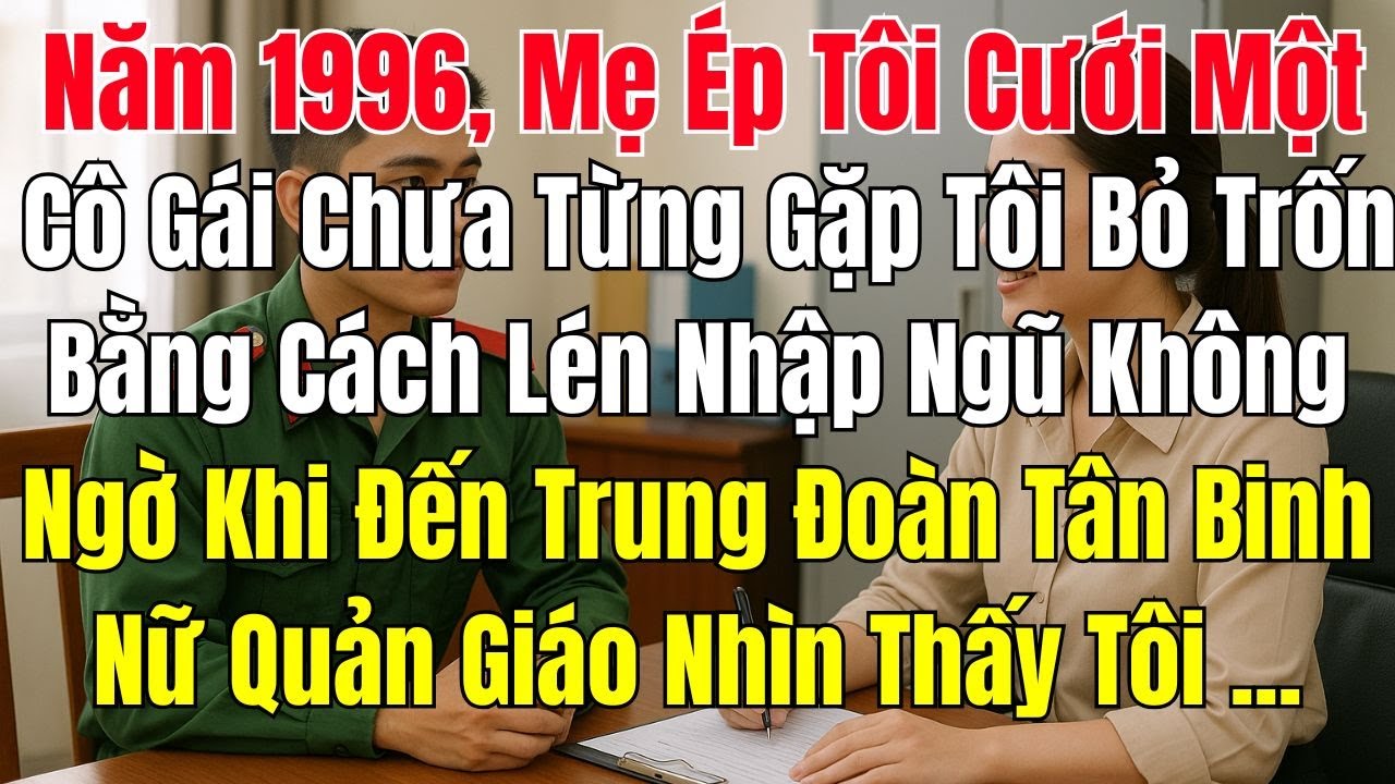 Năm 1996 Mẹ Ép Tôi Cưới Một Cô Gái Chưa Từng Gặp Tôi Bỏ Trốn Bằng Cách Lén Nhập Ngũ Không Ngờ Đơn Vị