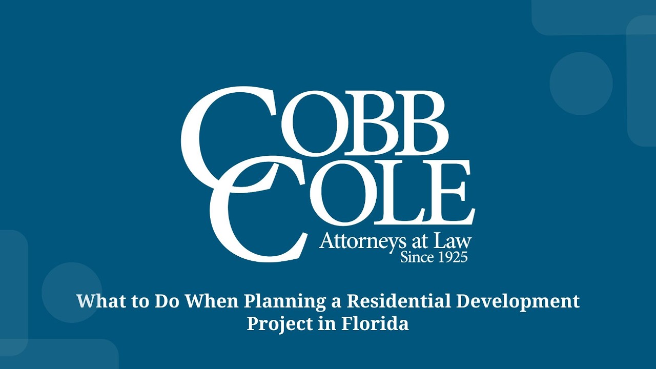 What to Do When Planning a Residential Development Project in Florida