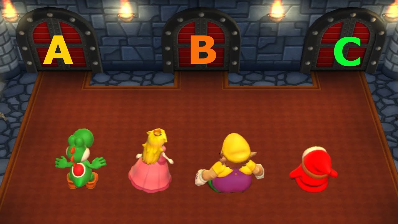Mario Party 9 - Minigames - Yoshi vs Peach vs Wario vs Shy Guy (Master Cpu)