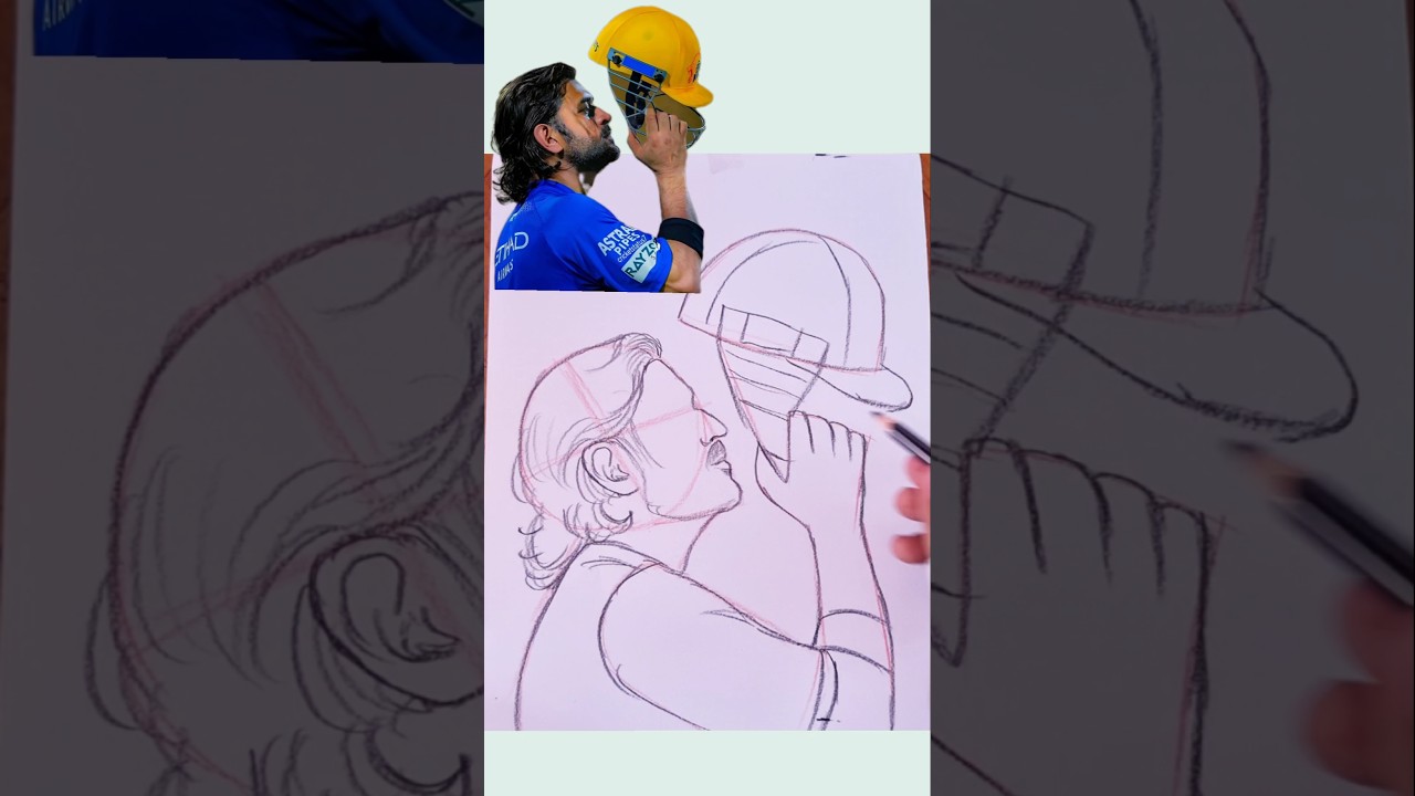CSK MS Dhoni drawing #csk #msdhoni