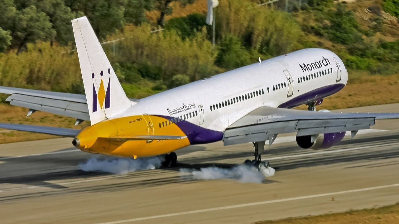 ✈️ Monarch 757 Touchdown at Skiathos – A Lost Icon of British Aviation