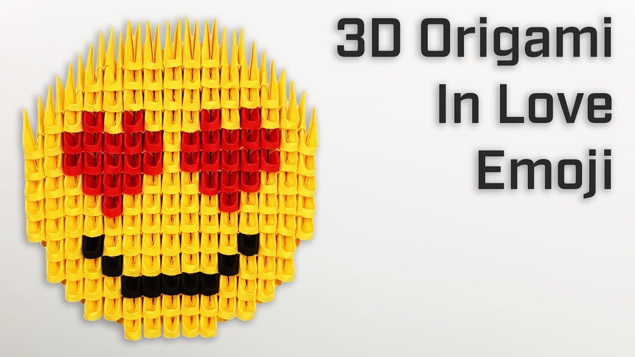 How to make Heart Eyes Emoji – 3D Modular Origami [ Step-by-Step Tutorial ]