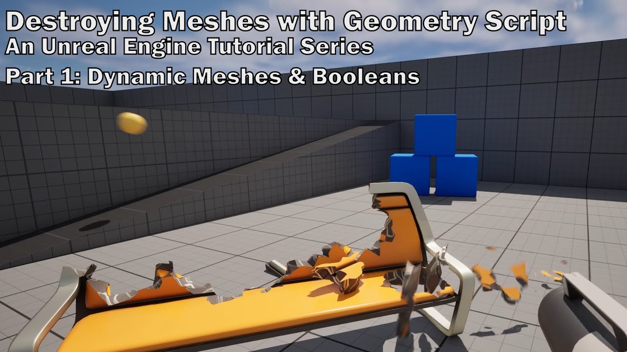 Unreal Engine Destructible Meshes with Geometry Script Part 1: Creating & Booleaning Meshes