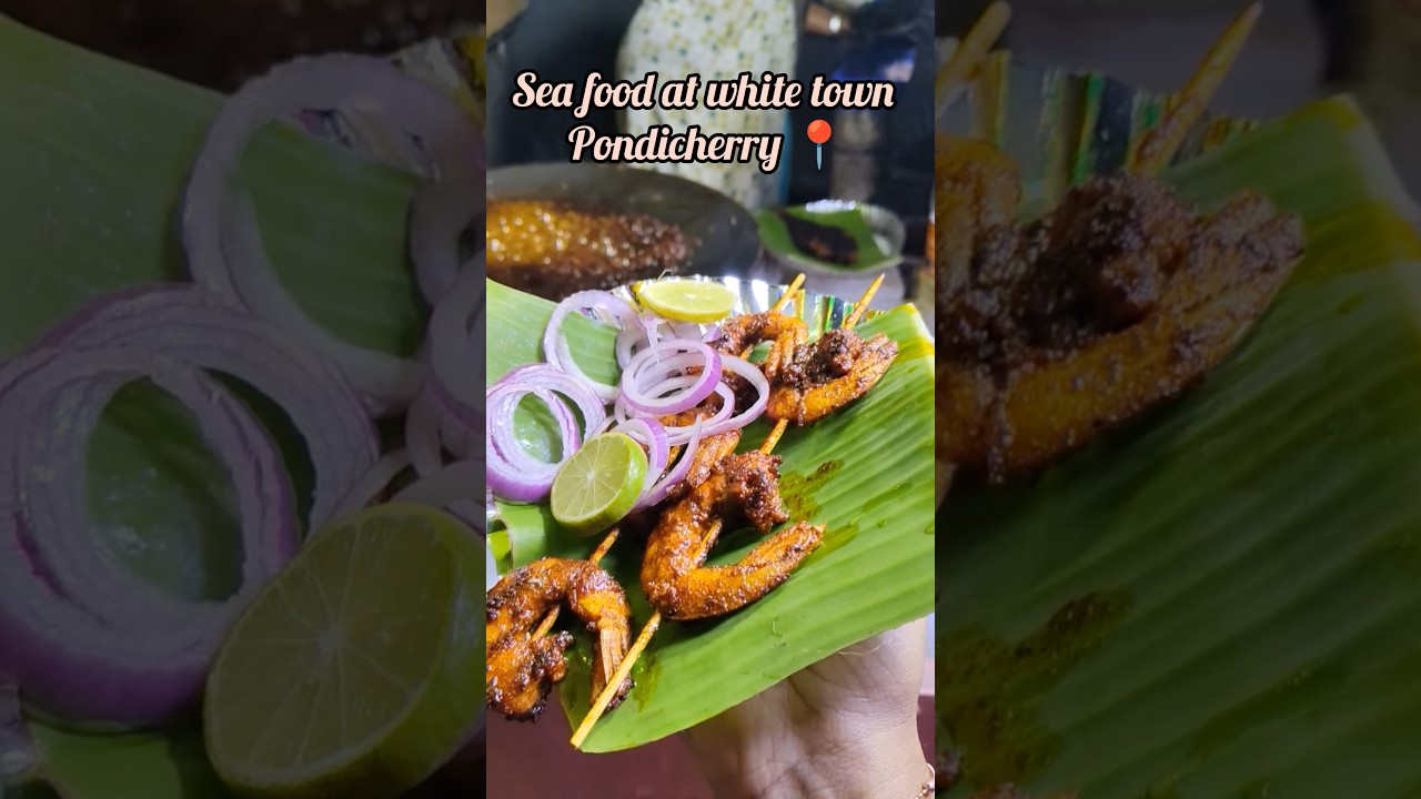 😋Try this Street sea food at white town Pondicherry when you visit at night.#puducherry #pondicherry