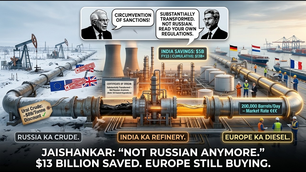 Reliance Jamnagar, Nayara Energy: Russia Ka Crude Liya, Europe Ko Diesel Becha&mdash;Sanctions Ka Loophole