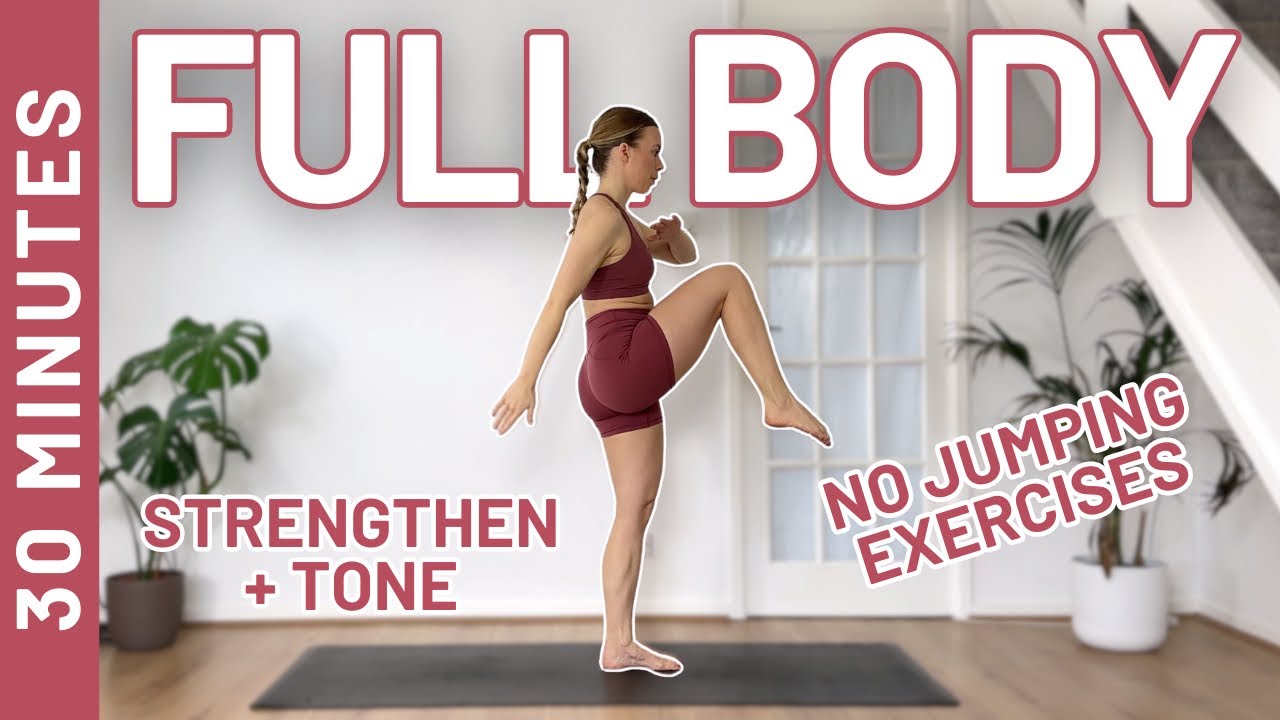 30 MIN FULL BODY WORKOUT - Apartment & Small Space Friendly (No Equipment, No Jumping)