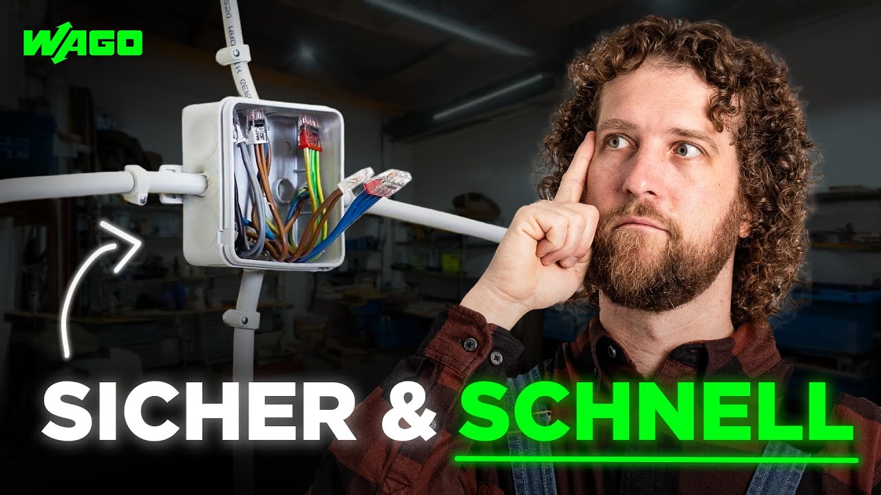 Abzweigdose richtig verklemmen - Aufputz und hinter der Schalterdose Schritt f&uuml;r Schritt