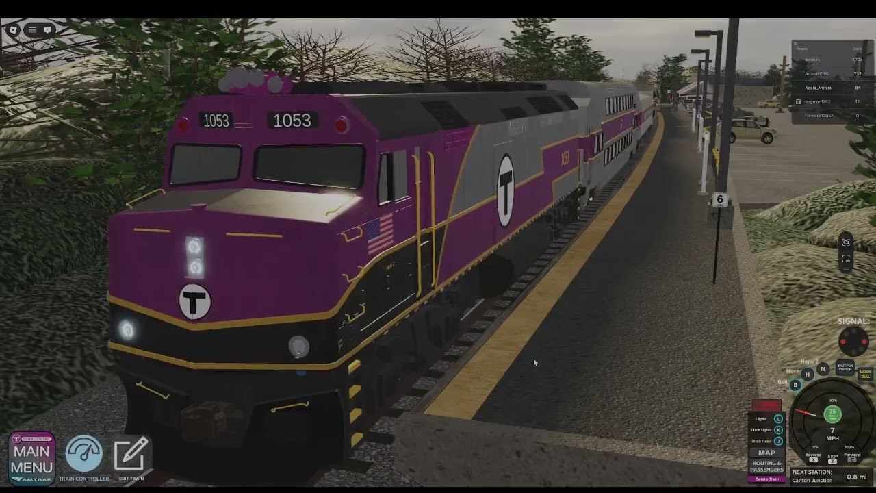 Railfanning Canton Center in ROBLOX.